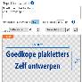 Ontwerp tekst plakletters